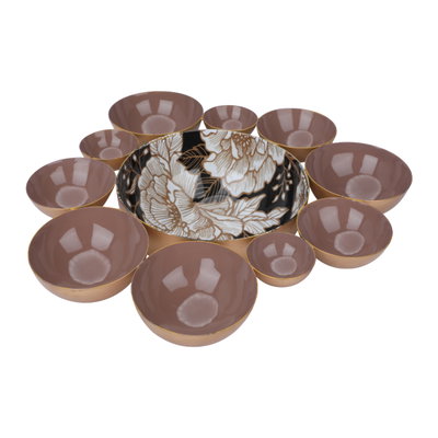 Al Saif Gallery Steel Serving Plate, Divided - Brown product image 1