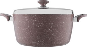 قدر طهي جرانيت صافلون، 5.4 لتر، 26 سم، غطاء - بيج غامق product image