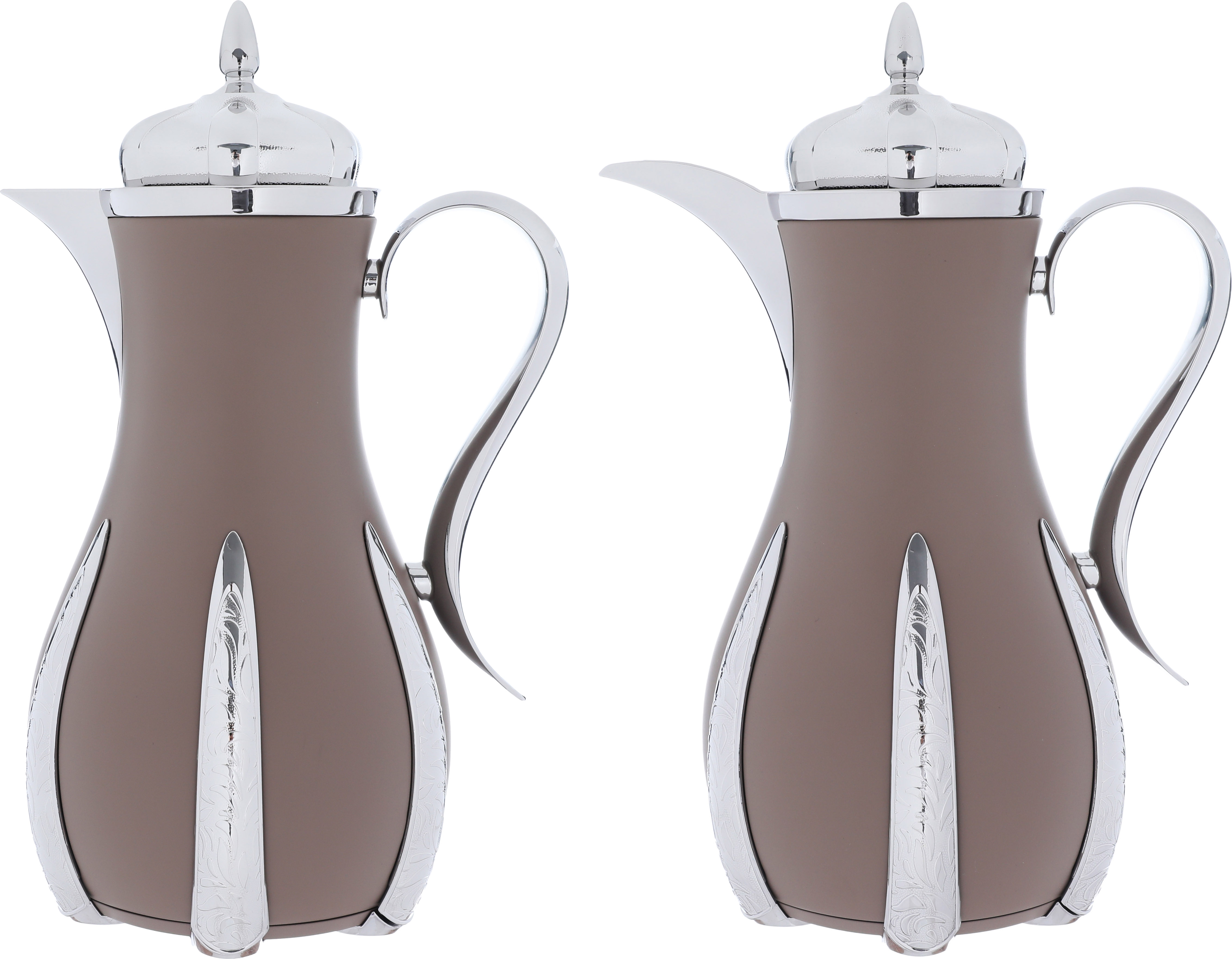 Al Saif Gallery Sana thermos set, 1 liter, thermal glass inner container, steel outer shell - brown product image