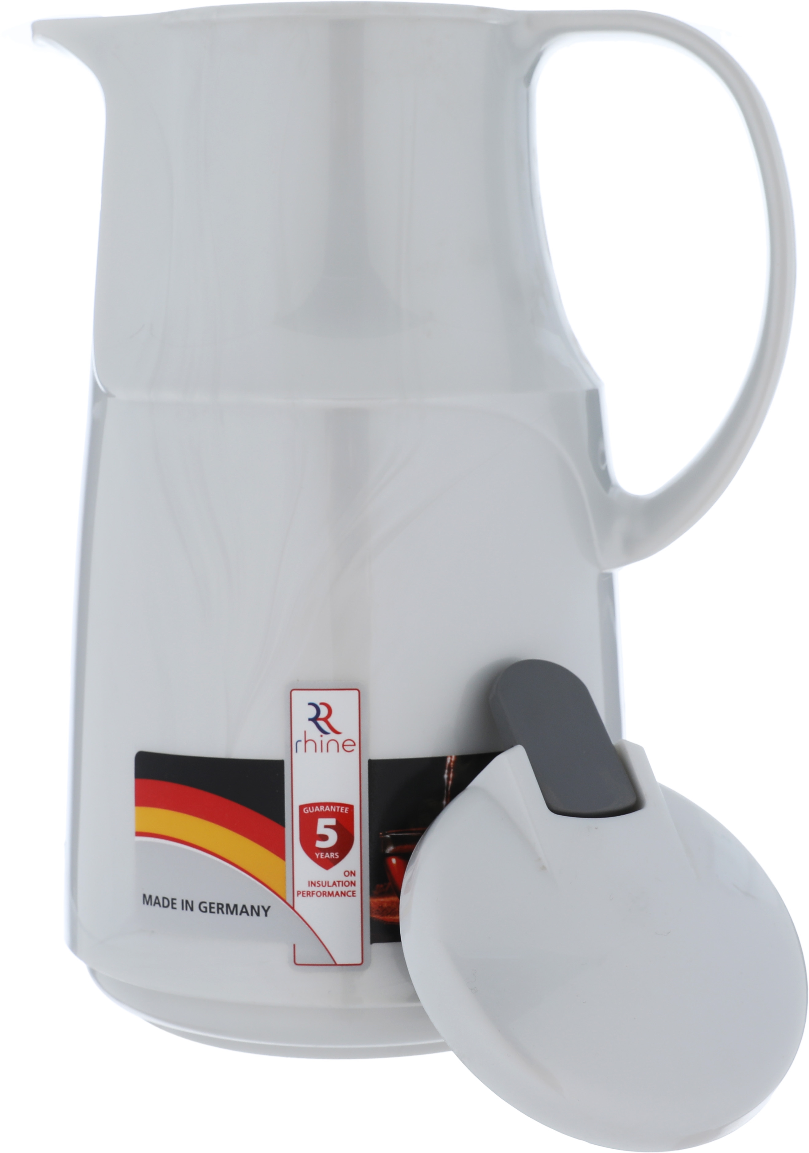 Alrhine Marcotec thermos, 1 liter, compressor, glass inner container, plastic outer shell - silver product image 3