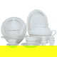 طقم سفرة بورسلان السيف غاليري، دائري، 65 قطعة - أبيض product image 1