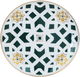 Al Saif Gallery porcelain cake serving set, green with gold-white pattern product image 5