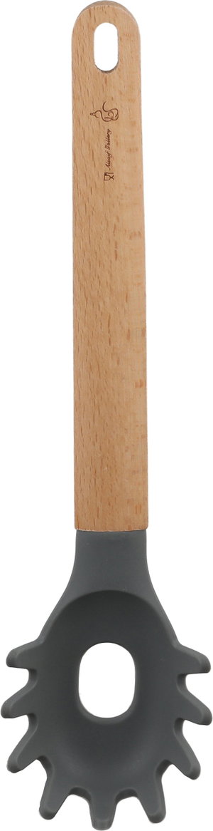 طقم ادوات مطبخ خشب سيلكون السيف غاليري، 5 قطع، يد خشبي - خشبي فاتح رمادي غامق product image 2