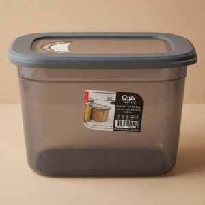 Al Saif Gallery Plastic Storage Box, 1.3 Liter - Transparent Grey product image