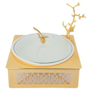 Al Saif Gallery porcelain food warmer, 12 inches, circular - white product image