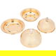 Alif Gallery tofaria set with steel dates, 5 pieces, rectangular - gold product image 3