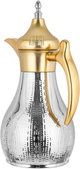 Al Saif Gallery Haila Thermos Set, 2 pieces, 1.2/1.2 liter, stainless steel inner container, embossed, gold-silver mouth product image 4