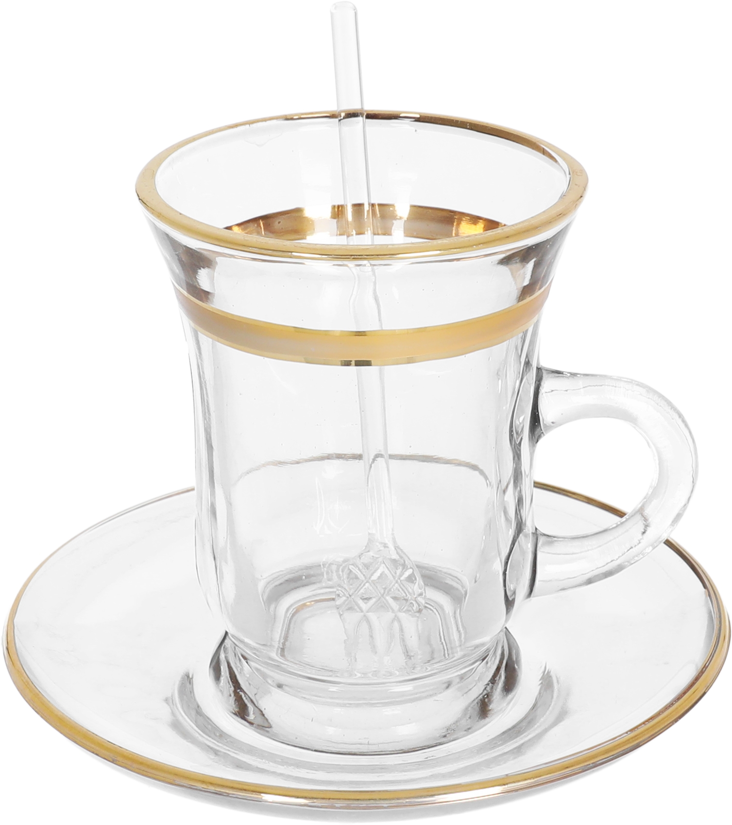 طقم كاسات شاي زجاج ديما، 50 قطعة - شفاف product image 3