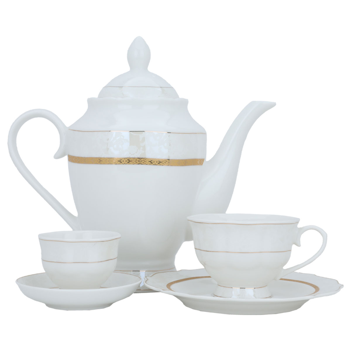 Al Saif Gallery Porcelain Dining Set, 65 Pieces - Golden White product image 2