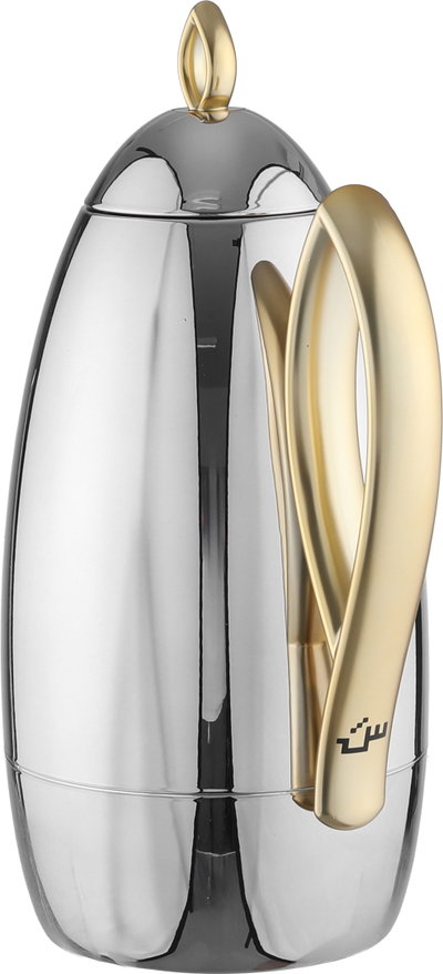 Al Saif Gallery Al Ola Thermos Set, 21 Pieces, with Tray, Tea & Coffee Cups - Silver Gold product image 5
