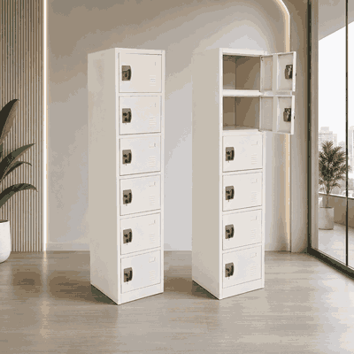 دولاب امانات حديد، 182×40×45 سم، 6 درفة - بيج product image 3