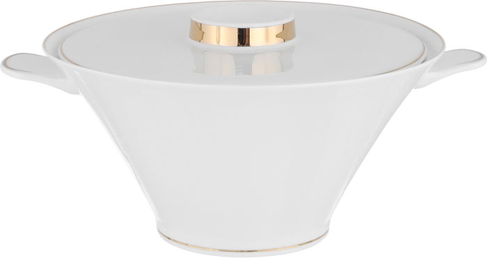 Alsaif Gallery Porcelain Dinner Set, 65 Pieces, Gold-White Rim product image 2