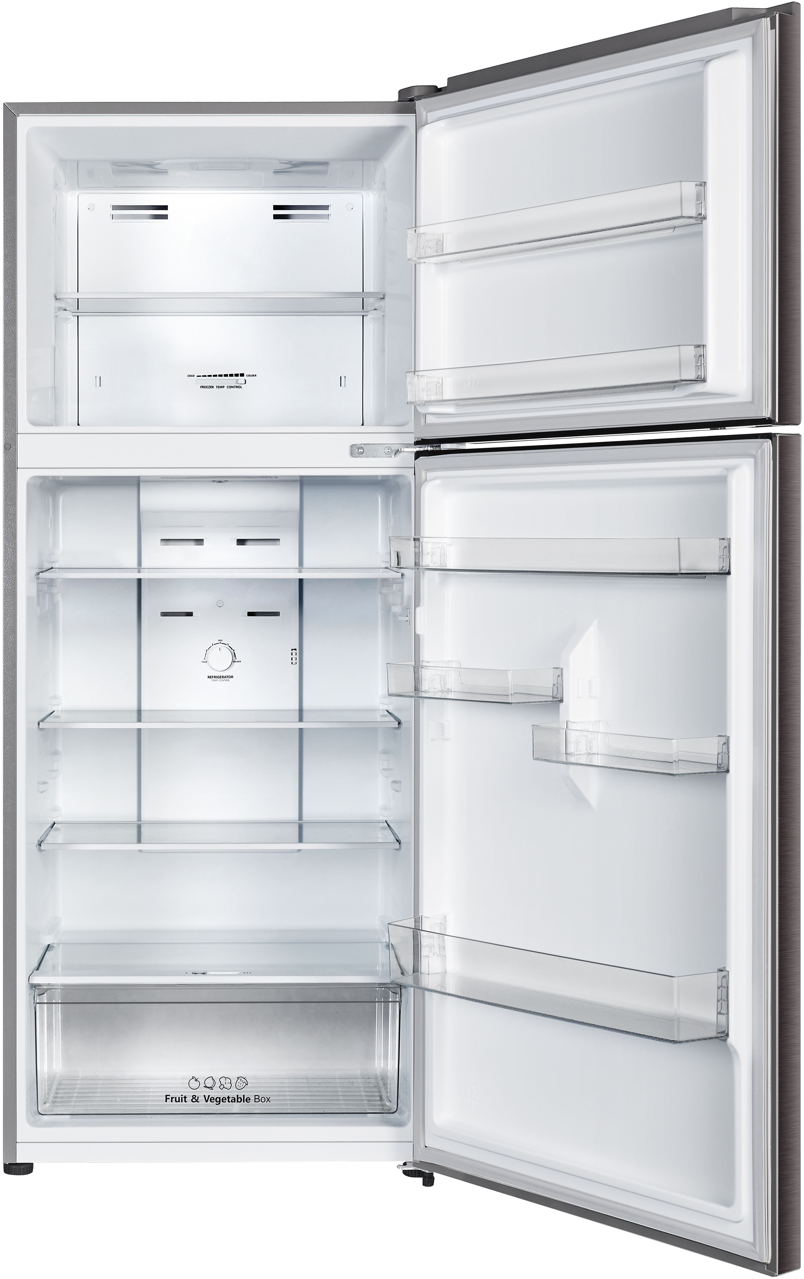 Edison Edir418Inv No Frost 2 Door Refrigerator, 422 Liters, 14.9 Feet, Top Freezer, Inverter - Silver product image 2