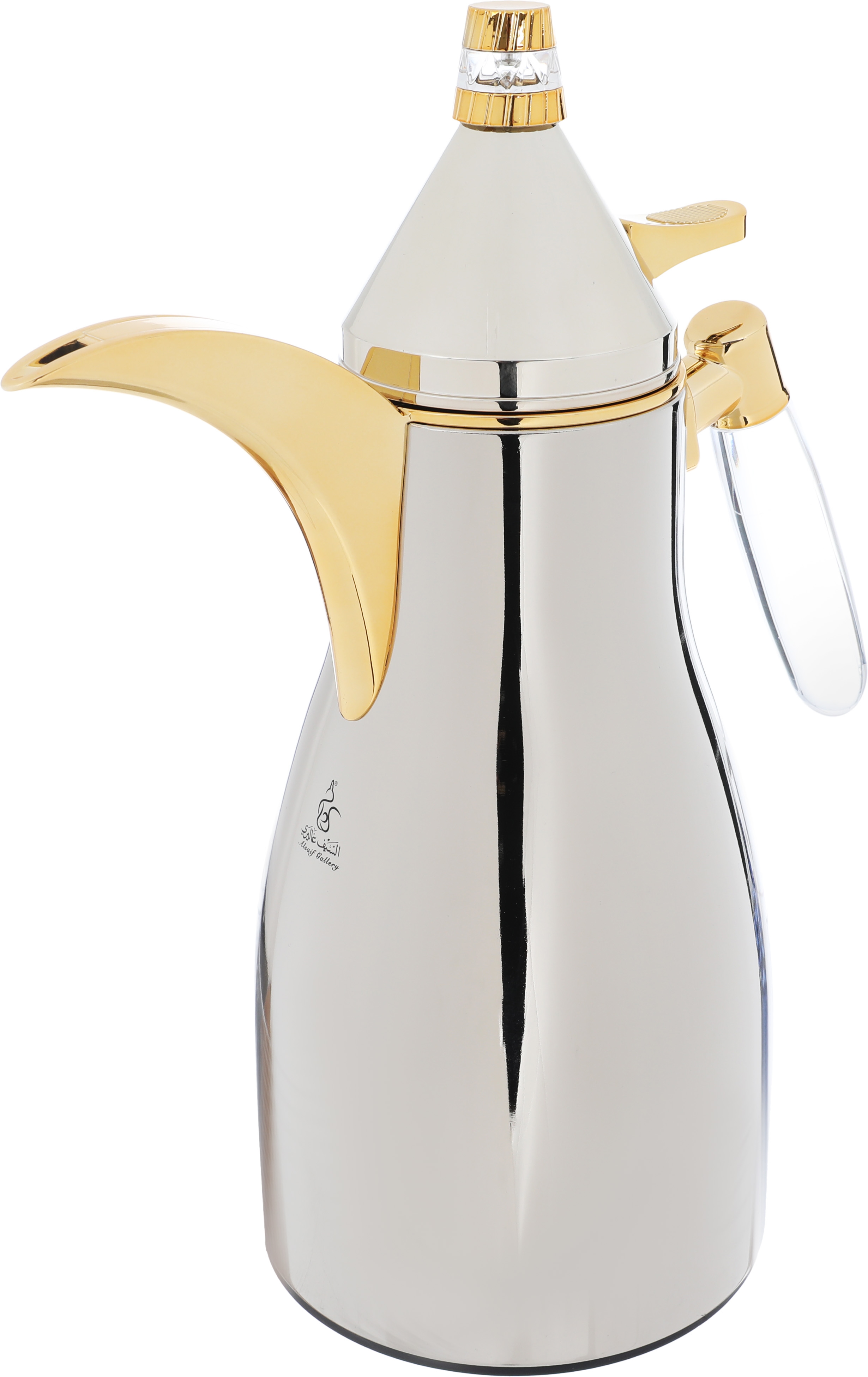 Al Saif Gallery Maimouna thermos set, two pieces, 1/1 liter, thermal glass inner container, steel outer shell - silver product image 5