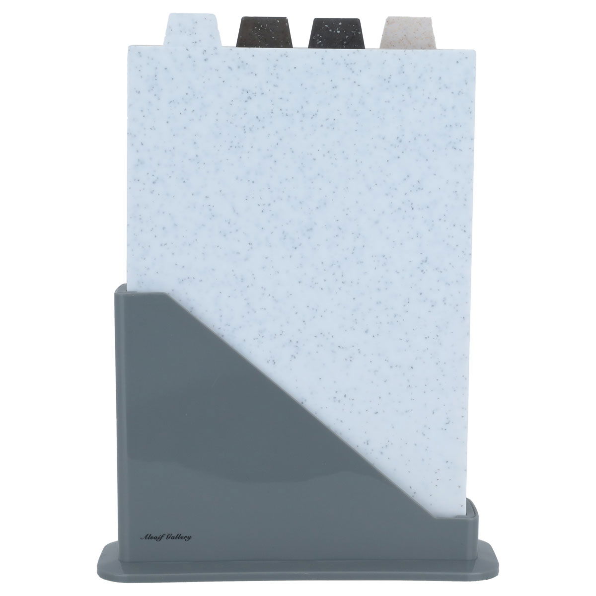 Al Saif Gallery marble cutting board set, with stand, 5 pieces - colored product image