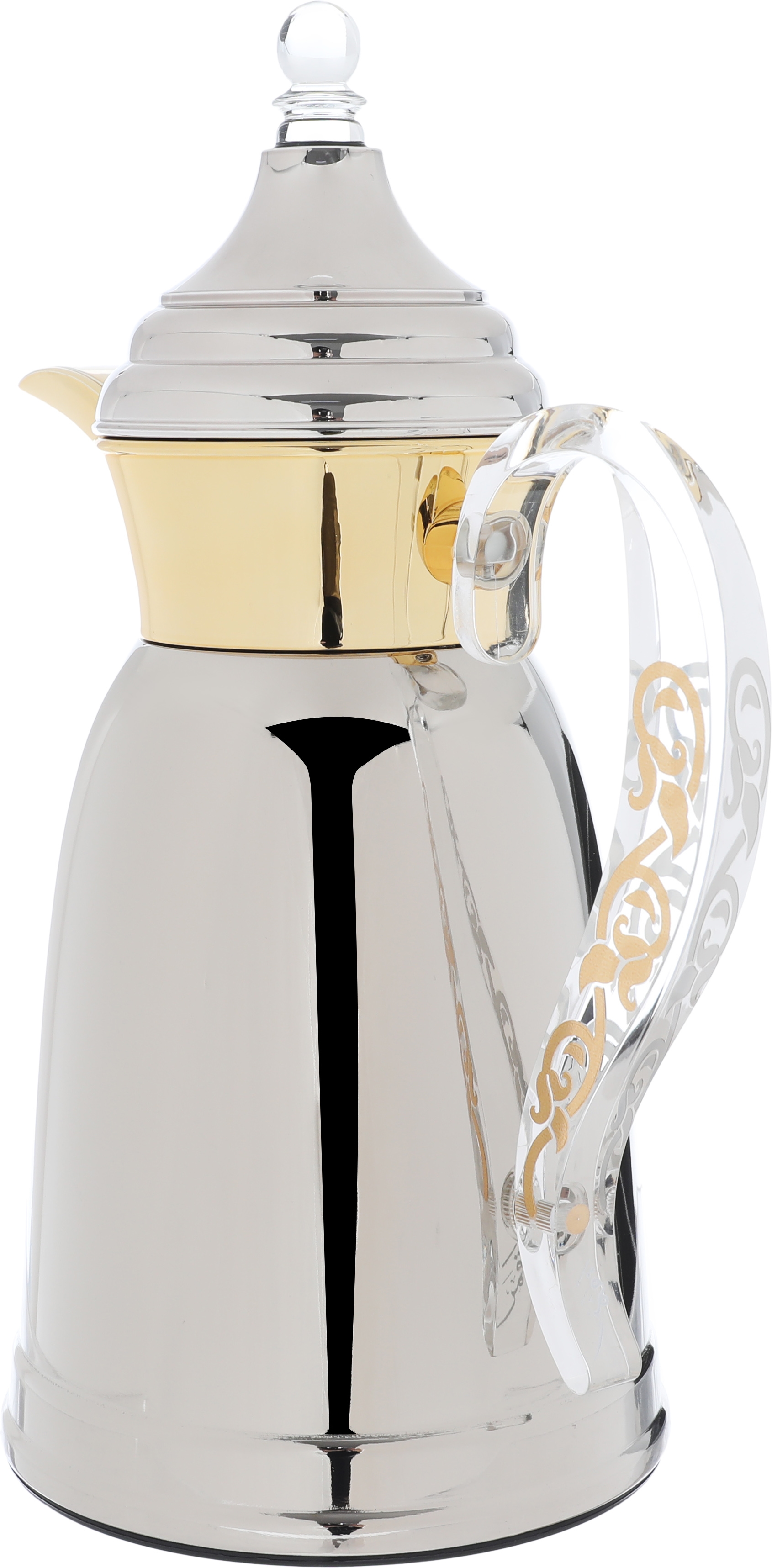 Al Saif Gallery Qamar thermos set, 1 liter, thermal glass inner container, steel outer shell - silver product image 7