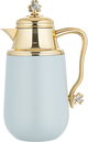 Al Saif Gallery Fatima thermos set, 1/0.7 liter, 2 pieces, thermal glass inner container, steel outer shell - light gray product image 3