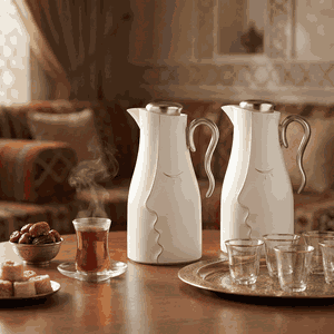 طقم ترامس حواء السيف غاليري، 0.7 / 1 لتر، قطعتين، حافظة داخلية زجاج حراري - أبيض product image 2