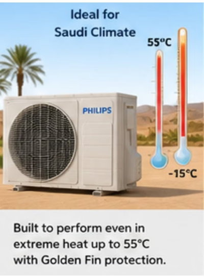 مكيف سبليت فيليبس، 12000 وحدة حرارية، بارد فقط، تحكم ذكي، تنظيف ذاتي، FAC12FC-Ab1ECA1TH - ابيض product image 3