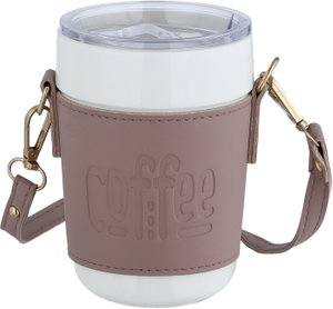 Al Saif Gallery Porcelain Thermos Mug, 420 ml - White Pink product image 2