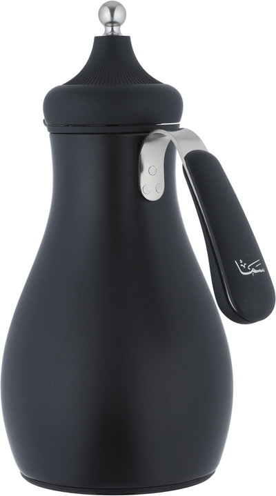 Al Saif Gallery Sama Thermos Set, 0.7/1 Liter, 2 Pieces, Inner Glass Container, Stainless Steel Outer Body - Black product image 7