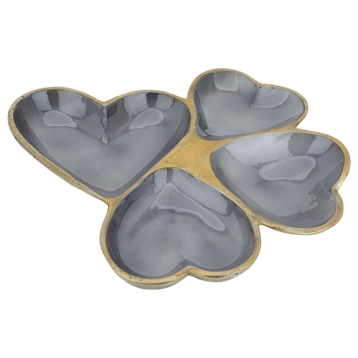 Al Saif Gallery Porcelain Serving Plate, 34x32x3.8 cm, divided - Dark Gray product image