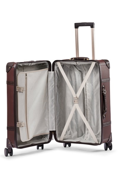 حقيبة سفر جلد صناعي ليمرا، 20 بوصة، 4 عجلات، زاوية 360 درجة، LMA-6080 - بني غامق product image 5