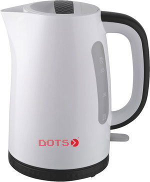 غلاية ماء كهربائية بلاستيك دوتس، 1850-2200 واط، 1.7 لتر، KDF-003 - أبيض product image