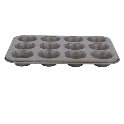 Back Chef Granite Mini Cupcake Pan, 25.5 x 19.5 x 2.1 cm, Rectangle, 12 Places - cappuccino product image 4