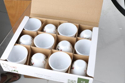 Saif Plus Saudi Arabian Opal Coffee Cup Set, 12 Pieces, Large Size - White Colored product image 3