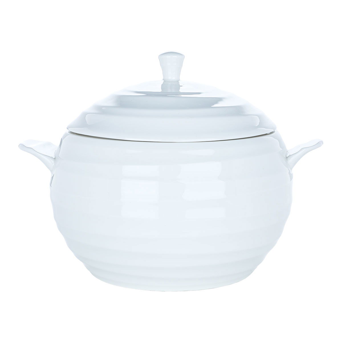 Al Saif Gallery Porcelain Soup Bowl with Lid, 2 L, 20 x 20 x 17 cm, Round - White product image