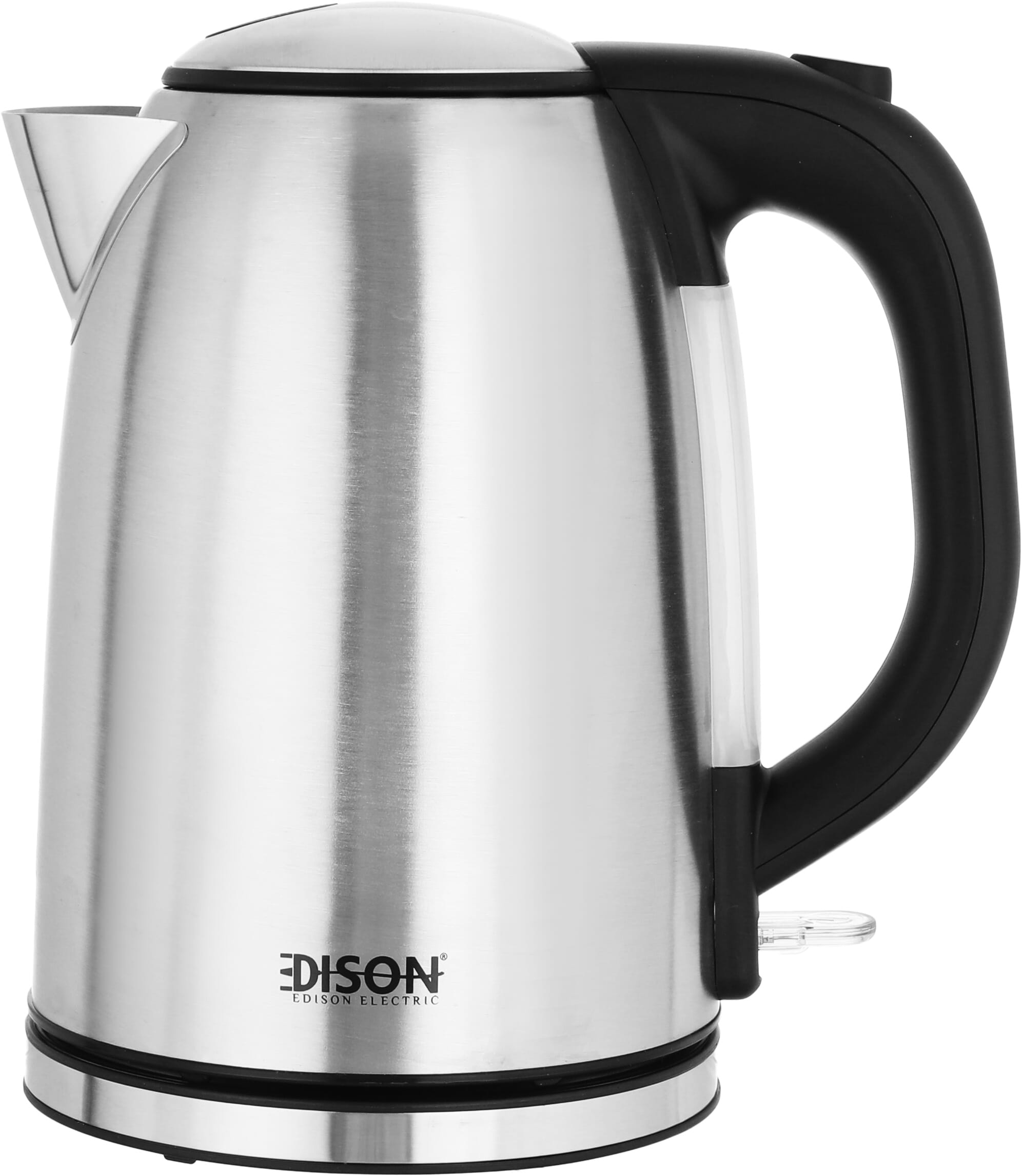 Edison KE02402A-CE Steel Kettle, 3100 Watt, 1.7 Liter - Silver Black product image