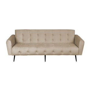 كنبة سرير مونتيلا خشب سويدي باك كومفورت، 190x70x90 سم، قماش مخمل - بيج فاتح product image 2