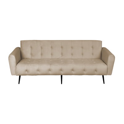 كنبة سرير مونتيلا خشب سويدي باك كومفورت، 190x70x90 سم، قماش مخمل - بيج فاتح product image 2