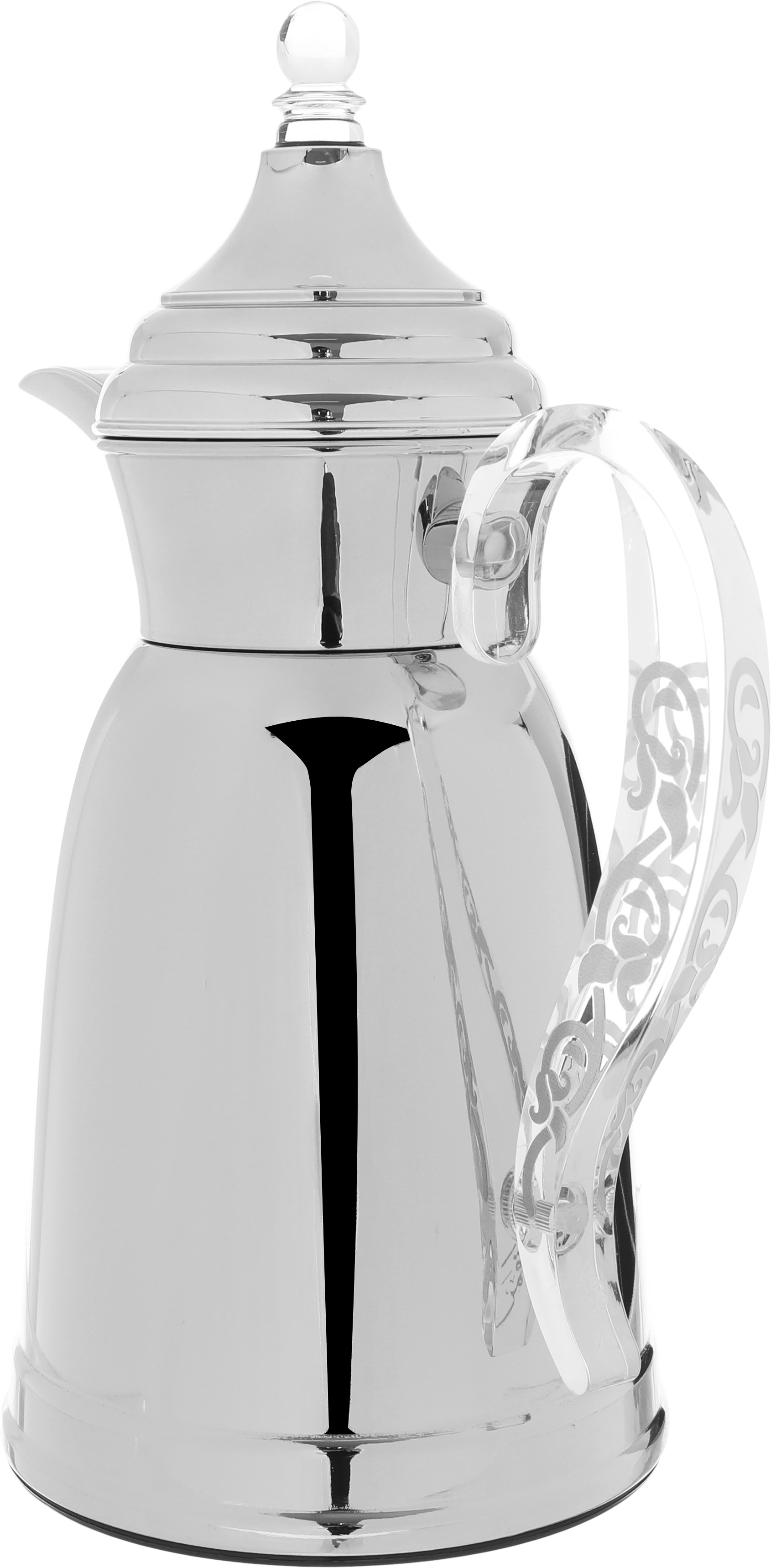 Al Saif Gallery Qamar thermos set, 1 liter, thermal glass inner container, steel outer shell - silver product image 6