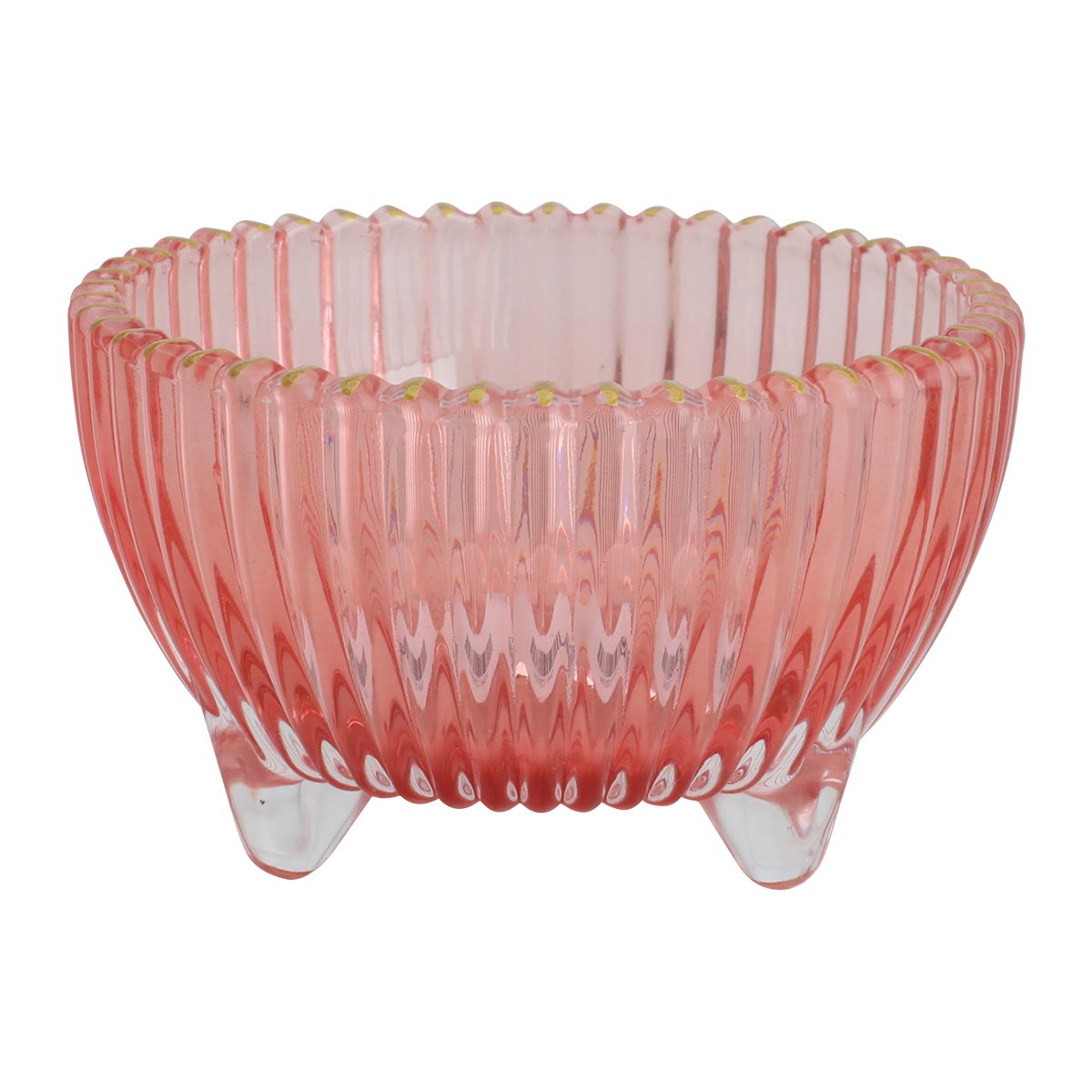 صحن تقديم زجاجي السيف غاليري، دائري عميق، قاعدة - أحمر شفاف product image