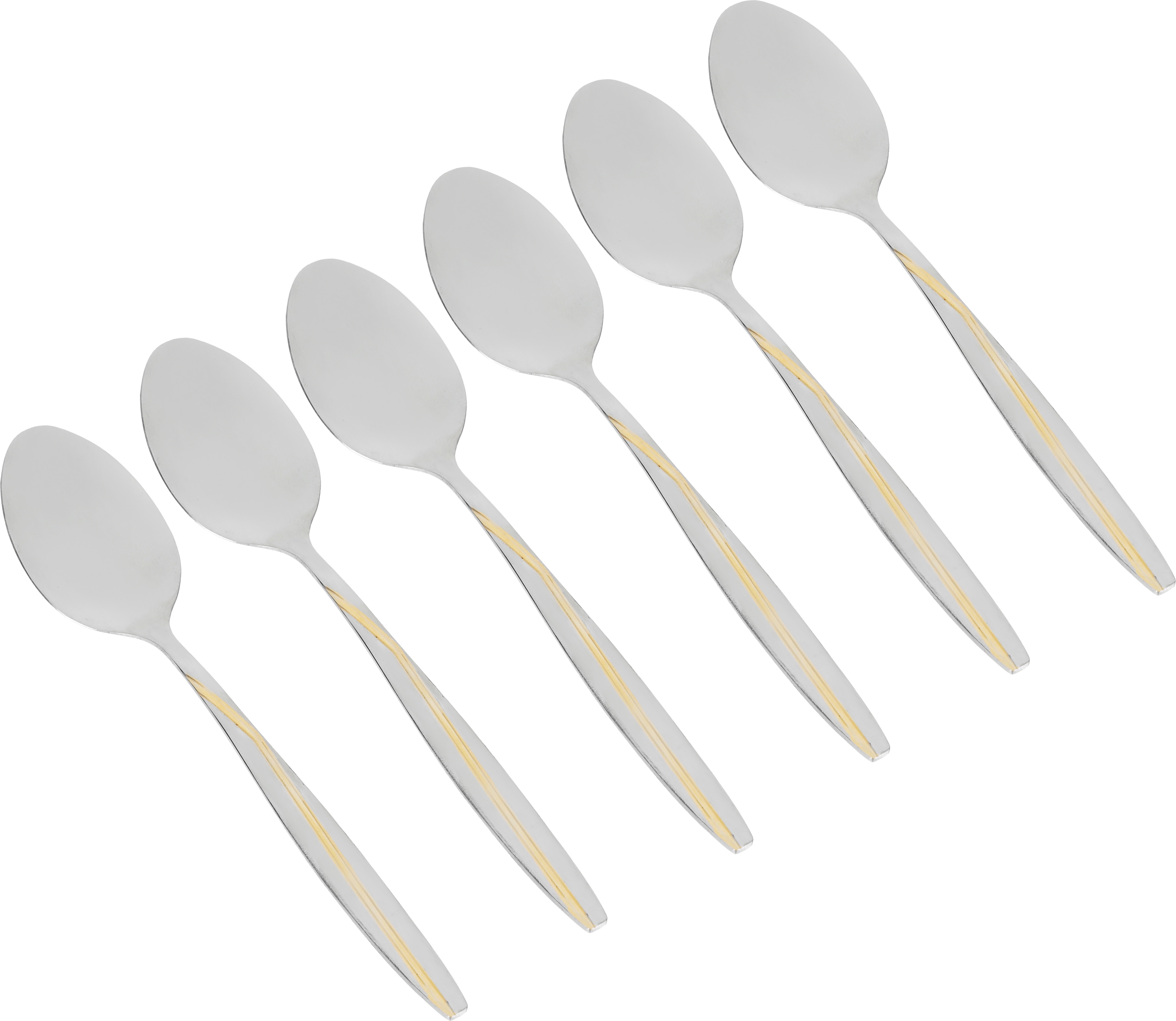 Al Saif Gallery Steel Tea Spoon Set, 6 Pieces - Silver product image
