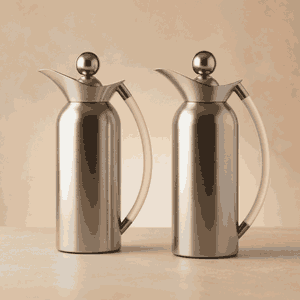 طقم ترامس الثريا السيف غاليري، قطعتين، 1/1 لتر، خامة داخلية زجاج، يد فضي، غطاء ضغاط - فضي product image