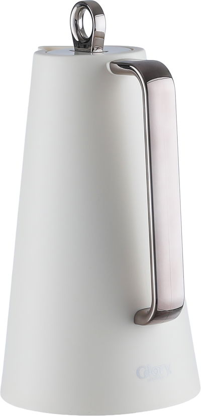 ترمس هيلينا جلوري، 1 لتر، خامة داخلية زجاج، يد فضي، غطاء ضغاط - ابيض فضي product image 2