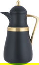 Al Saif Gallery Najd thermos set, 1/1liter, thermal glass inner shell, plastic outer shell- black gold product image 2