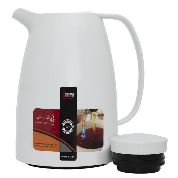 Al Saif Gallery Lima thermos, 2 litres, thermal glass inner container, plastic outer shell - white product image 2