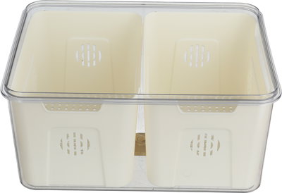 علبة تخزين أكريليك السيف غاليري، 30x24x14 سم، غطاء، مستطيل، 2 خانة - شفاف product image 3