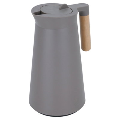 Timeless Linda Thermos, 1 liter, wooden handle, thermal glass inner shell, plastic outer shell - Cappuccino product image 3