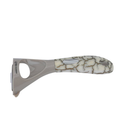 Al Saif Gallery steel peeler, with marble-coloured plastic handle - gray product image 4