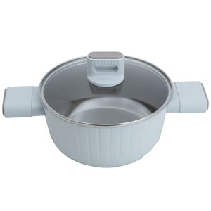 طقم قدور المونيوم بغطاء زجاج روبوست، 9 قطع - رمادي product image 3