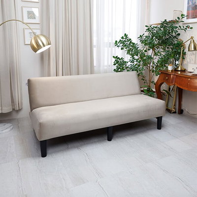 كنبة سرير خشب كندي باك كومفورت، 55×170×72 سم، قماش الجاكار - البيج product image 8