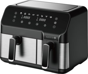 Dots Fra-D502 Double Air Fryer, 2700W, 8.3L - Silver Black product image