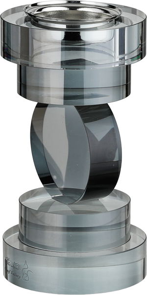 مبخرة زجاج السيف غاليري، 7x7x13 سم، قاعدة دائري - رمادي شفاف product image 2