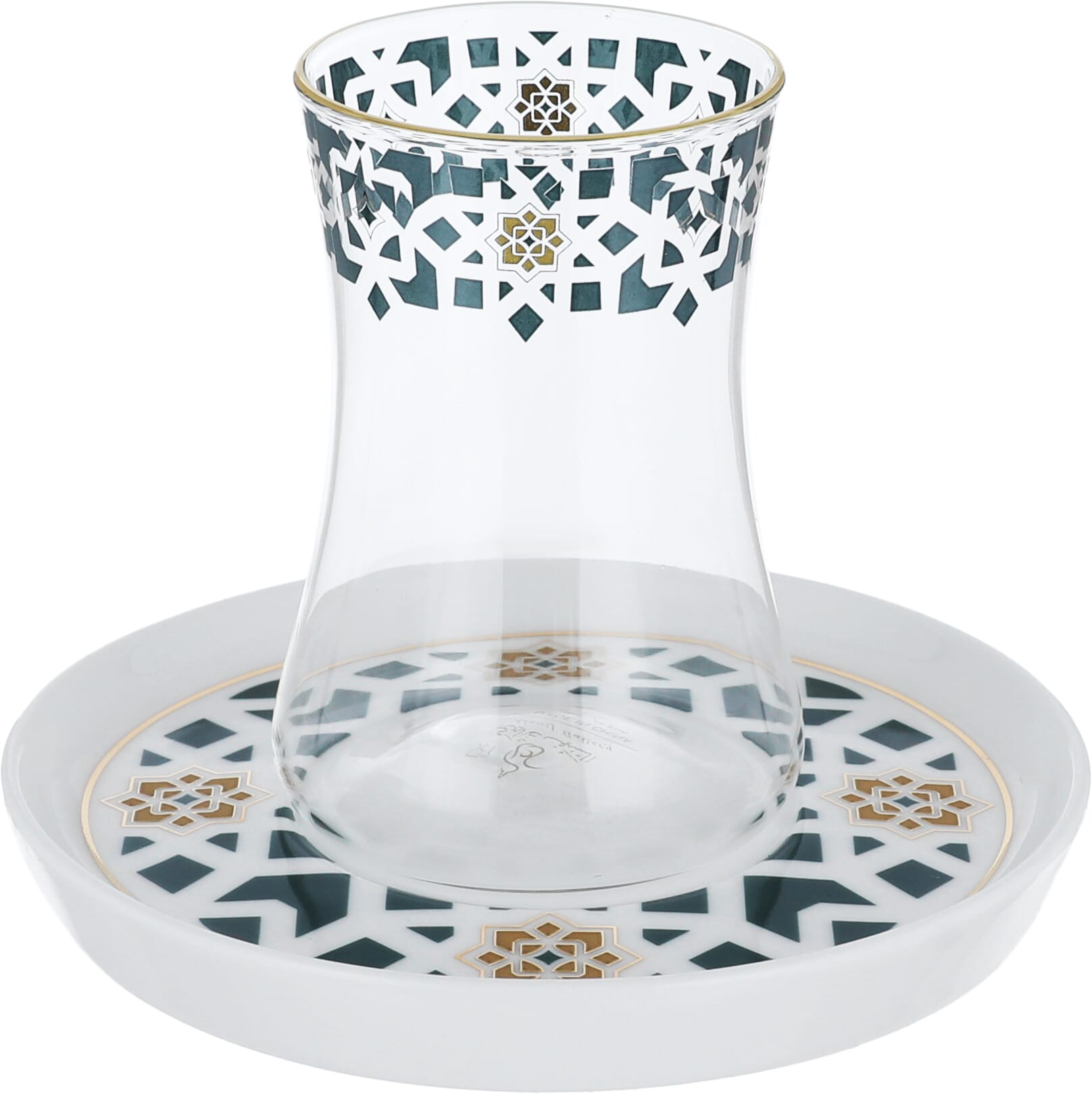 Al Saif Gallery Istikana Set With Glass Plate, 12 Pieces - White product image 2