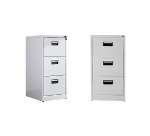 OW-024 Iron drawer organizer, 103×45×62 cm, 3 drawers, deep inside, pull-out design - Light Gray product image 2